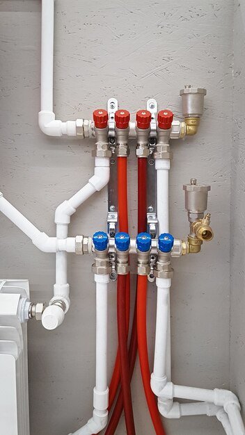 main control manifold house heating system vertical