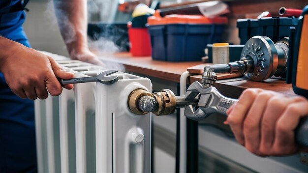 repair-heating-radiator-close-up-man-repairing-radiator-with-wrench